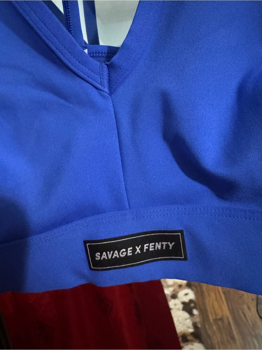Savage X Fenty Cobalt Blue Active Bra with Logo Tag